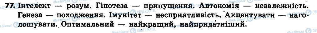 ГДЗ Українська мова 6 клас сторінка 77