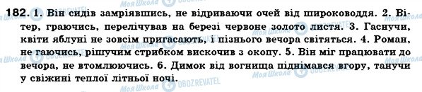 ГДЗ Українська мова 7 клас сторінка 182