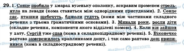 ГДЗ Українська мова 7 клас сторінка 29