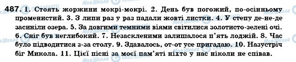 ГДЗ Українська мова 7 клас сторінка 487