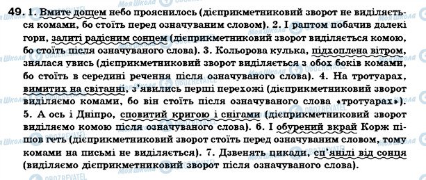 ГДЗ Українська мова 7 клас сторінка 49