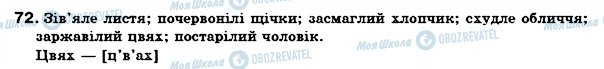 ГДЗ Українська мова 7 клас сторінка 72