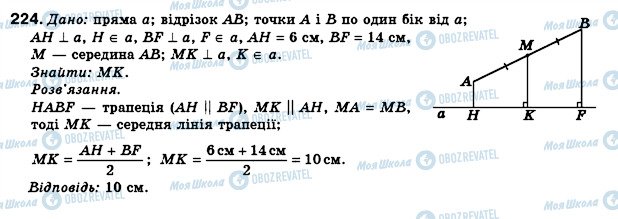 ГДЗ Геометрія 8 клас сторінка 224