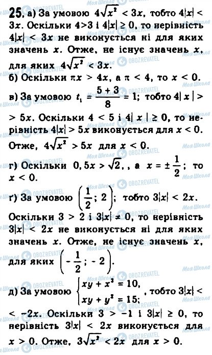 ГДЗ Алгебра 9 клас сторінка 25