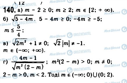ГДЗ Алгебра 9 клас сторінка 140