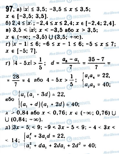 ГДЗ Алгебра 9 клас сторінка 97
