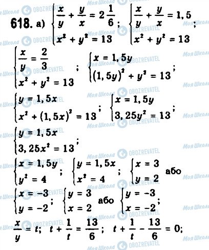 ГДЗ Алгебра 9 клас сторінка 618