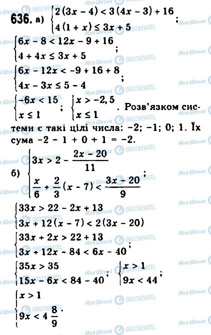 ГДЗ Алгебра 9 клас сторінка 636