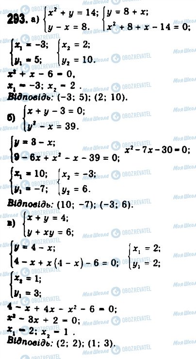 ГДЗ Алгебра 9 клас сторінка 293