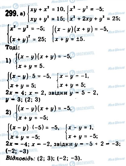 ГДЗ Алгебра 9 клас сторінка 299