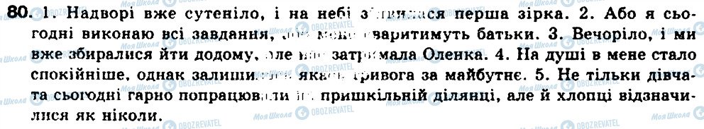 ГДЗ Українська мова 9 клас сторінка 80