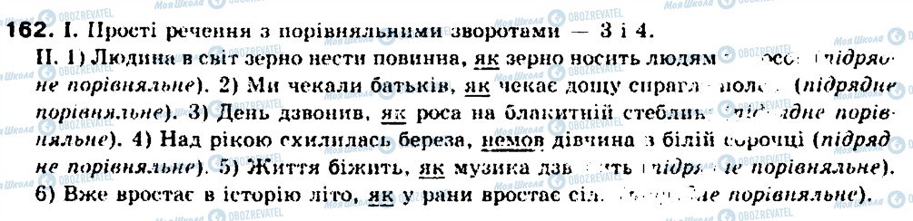 ГДЗ Українська мова 9 клас сторінка 162