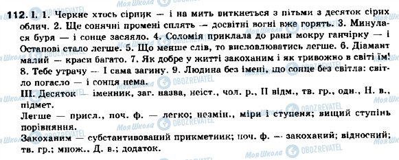 ГДЗ Укр мова 9 класс страница 112
