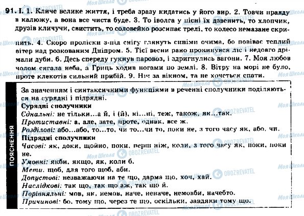 ГДЗ Українська мова 9 клас сторінка 91