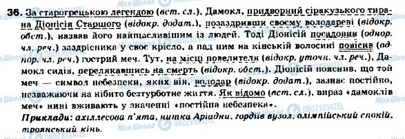 ГДЗ Українська мова 9 клас сторінка 36