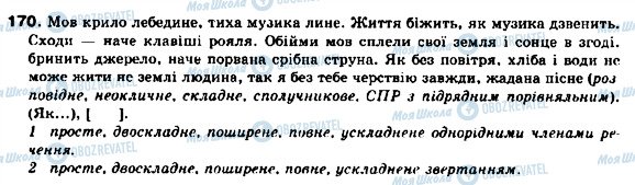 ГДЗ Українська мова 9 клас сторінка 170