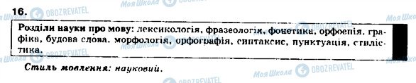 ГДЗ Українська мова 9 клас сторінка 16