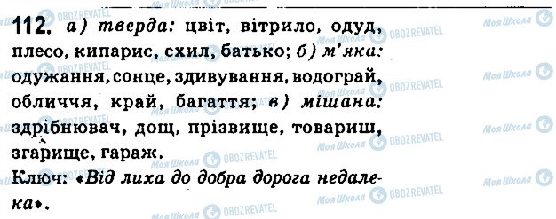 ГДЗ Українська мова 6 клас сторінка 112