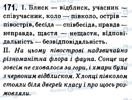 ГДЗ Українська мова 6 клас сторінка 171