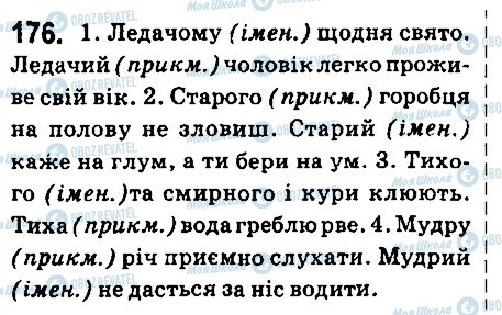 ГДЗ Українська мова 6 клас сторінка 176