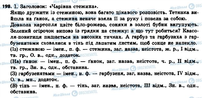 ГДЗ Українська мова 6 клас сторінка 198