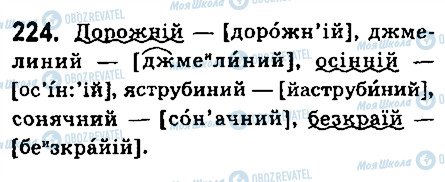 ГДЗ Українська мова 6 клас сторінка 224
