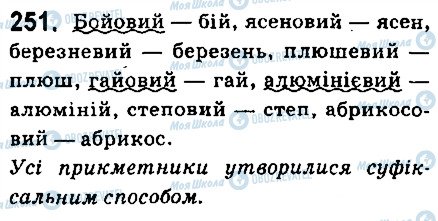 ГДЗ Українська мова 6 клас сторінка 251