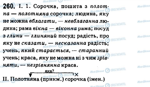 ГДЗ Українська мова 6 клас сторінка 260