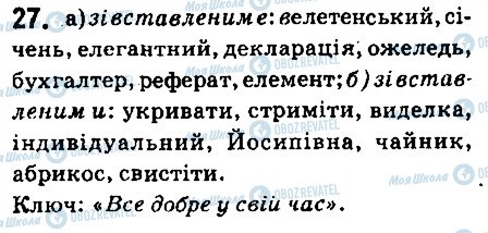 ГДЗ Українська мова 6 клас сторінка 27