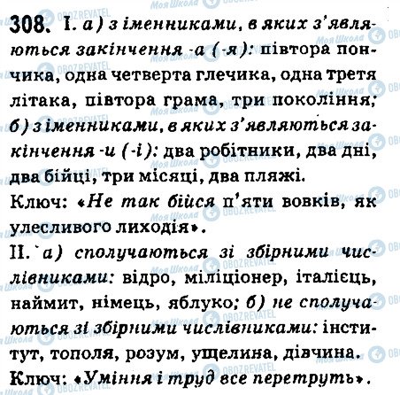 ГДЗ Укр мова 6 класс страница 308