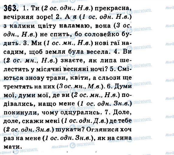 ГДЗ Українська мова 6 клас сторінка 363