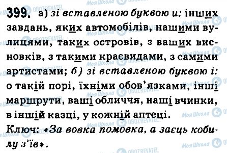 ГДЗ Українська мова 6 клас сторінка 399