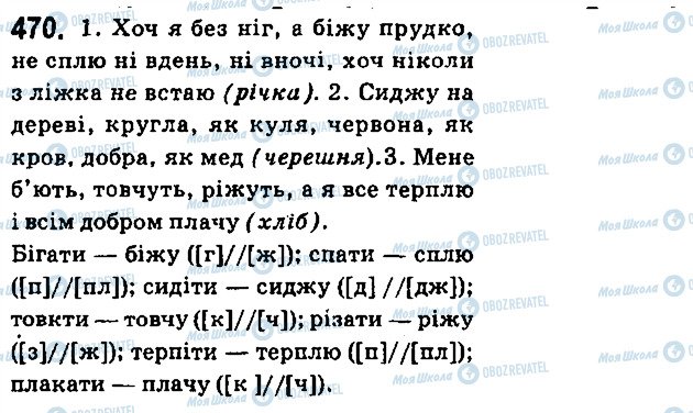 ГДЗ Укр мова 6 класс страница 470