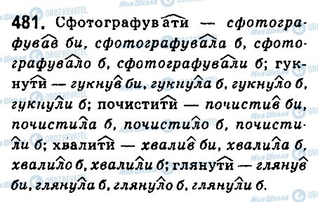 ГДЗ Укр мова 6 класс страница 481