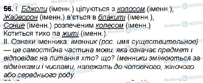 ГДЗ Українська мова 6 клас сторінка 56