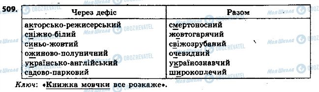 ГДЗ Українська мова 6 клас сторінка 509