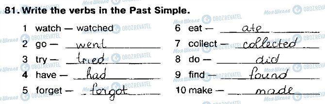 ГДЗ Англійська мова 6 клас сторінка 81
