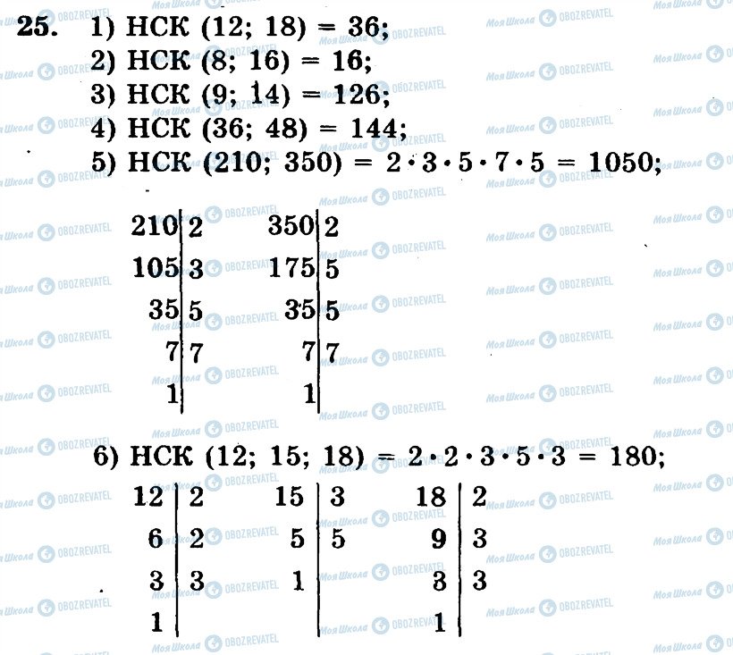ГДЗ Математика 6 класс страница 25