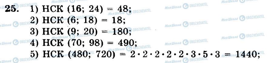 ГДЗ Математика 6 клас сторінка 25