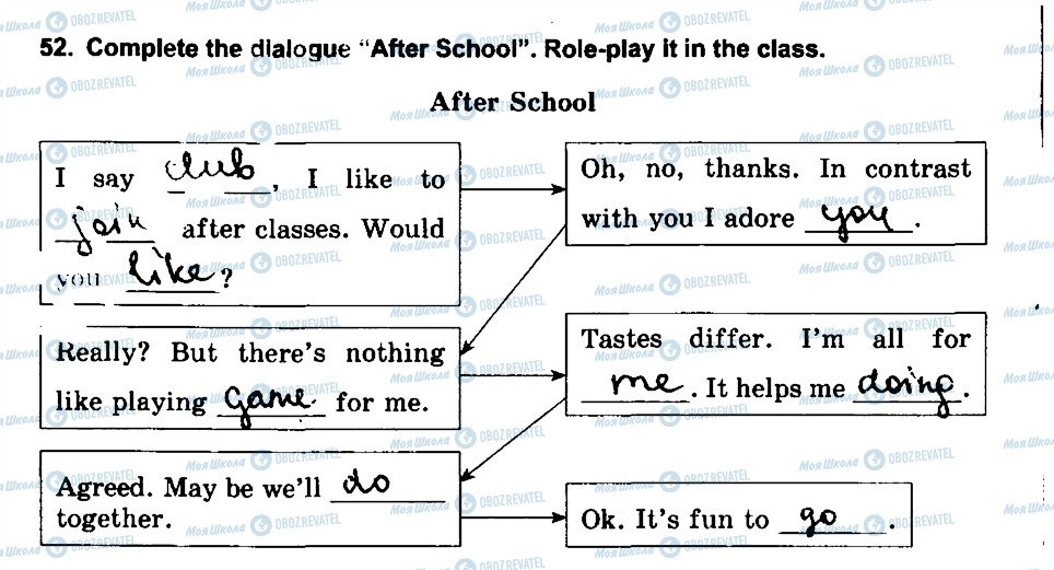 ГДЗ Английский язык 6 класс страница 52