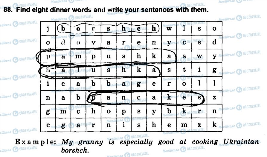 ГДЗ Англійська мова 6 клас сторінка 88