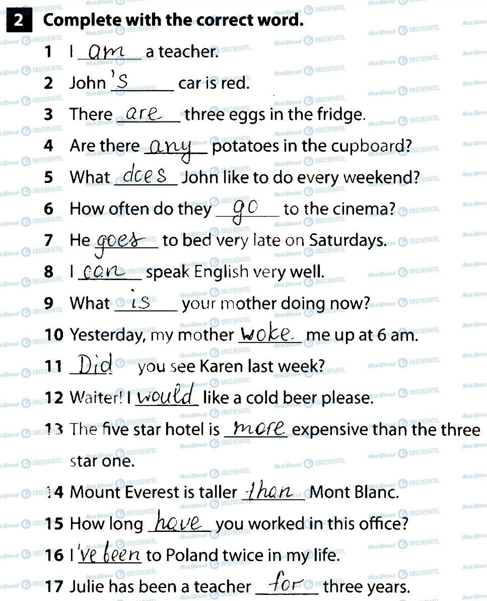 ГДЗ Англійська мова 6 клас сторінка 2