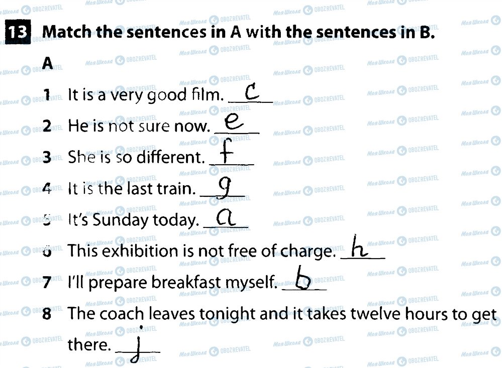 ГДЗ Англійська мова 6 клас сторінка 13