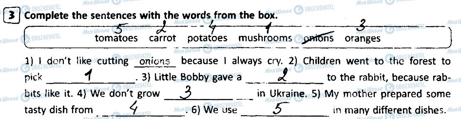 ГДЗ Англійська мова 6 клас сторінка 3