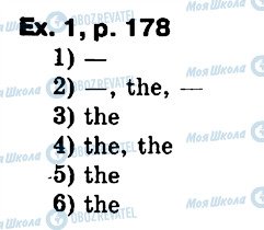 ГДЗ Англійська мова 6 клас сторінка ex1p178