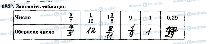 ГДЗ Математика 6 клас сторінка 183