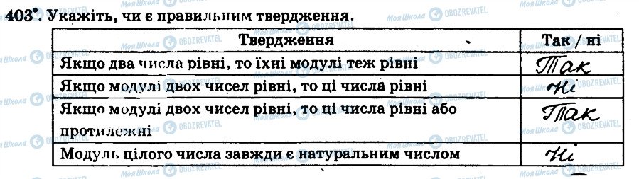 ГДЗ Математика 6 клас сторінка 403