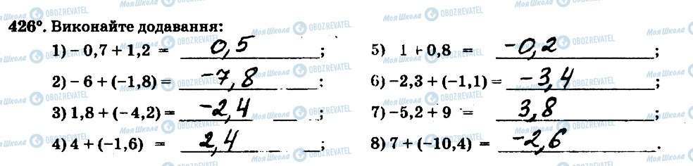 ГДЗ Математика 6 класс страница 426