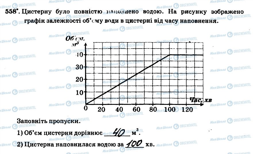 ГДЗ Математика 6 клас сторінка 558