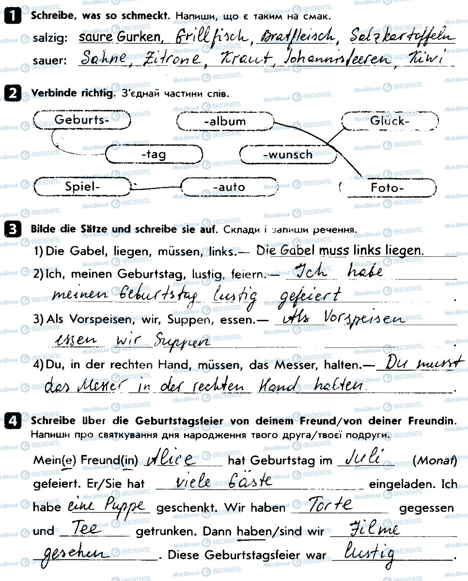 ГДЗ Німецька мова 6 клас сторінка V2